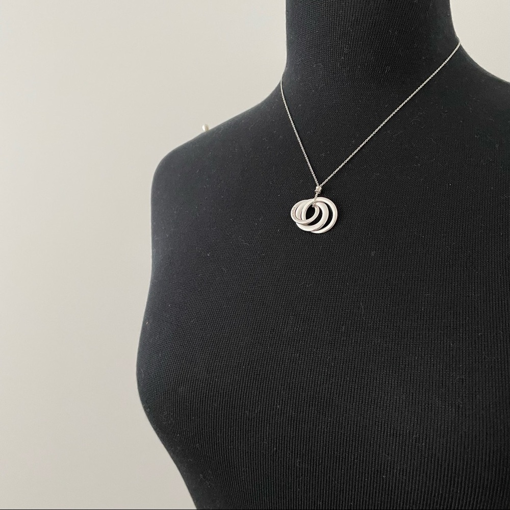 ✨𝙷𝚘𝚜𝚝 𝙿𝚒𝚌𝚔✨Tiffany & Co. 1837 Interlocking Circles Silver Pendant Necklace - Picture 7 of 7